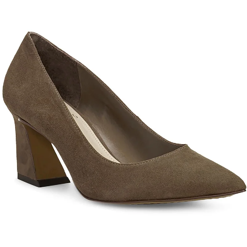 Vince Camuto Womens Hailenda Burnished Pointed Toe Pumps Athleisure Derby Style  