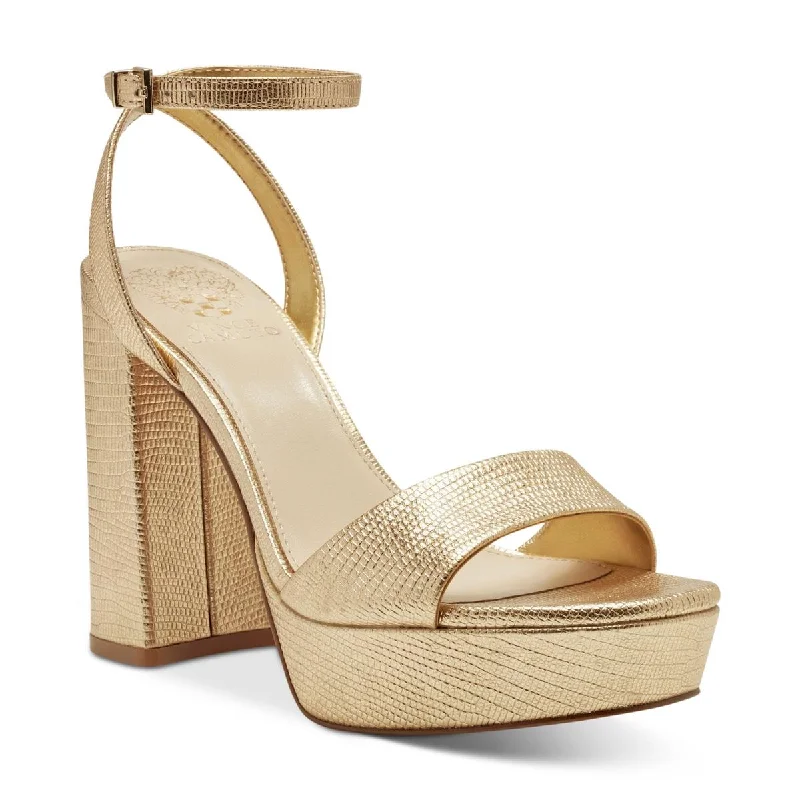 Vince Camuto Womens Pendry Leather Platform Sandals Single - Buckle Monk Look  