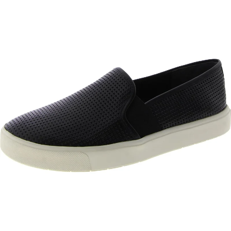 Vince Womens Faux Leather Textured Slip-On Sneakers Lightweight Tennis Sneaker Look  