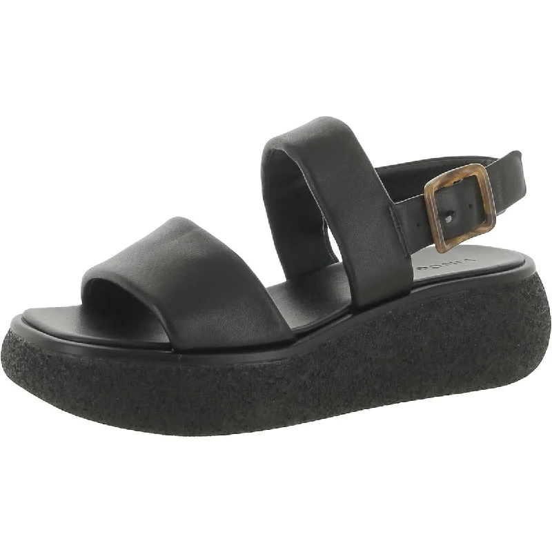 Vince Womens Laguna Faux Leather Ankle Strap Lightweight Tennis Sneaker Look  