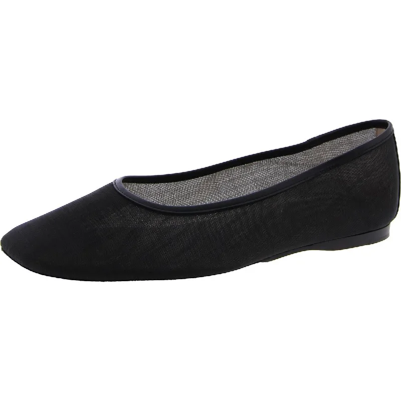 Vince Womens LEAH Sheer Mesh Ballet Flats Suede Desert Boot 