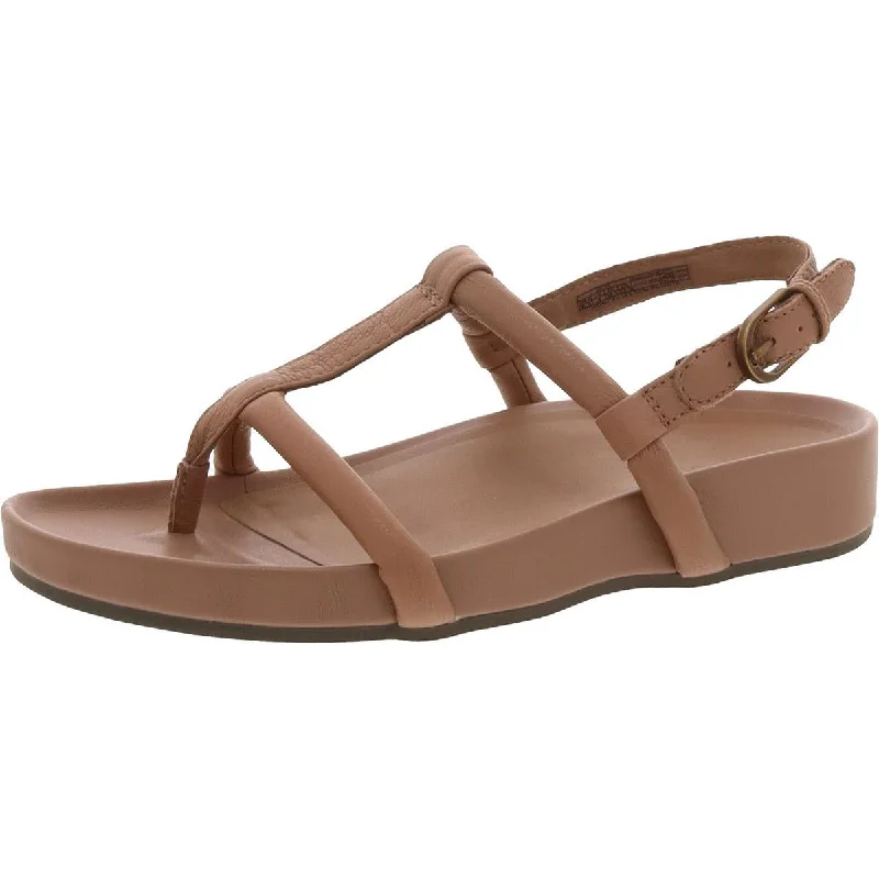 Vionic Womens Adley Leather Footbed Ankle Strap Comfortable Derby Style  