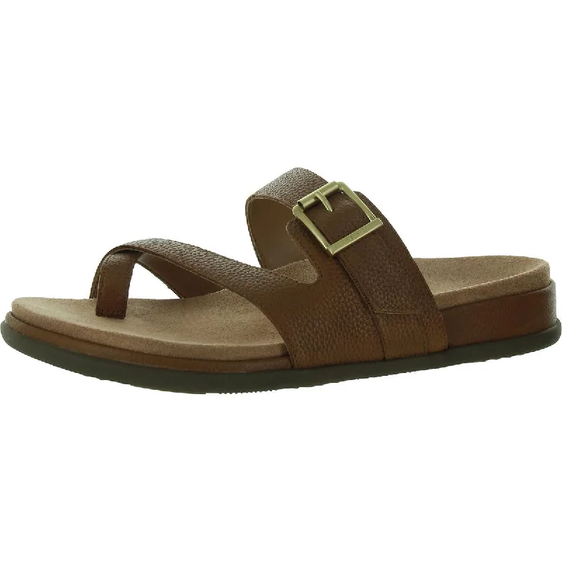 Vionic Womens Leather Slip On Slide Sandals Business Monk Strap Style  