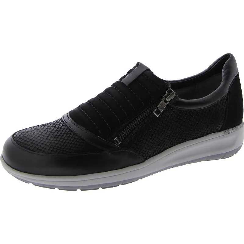 Walking Cradles Womens Orion Leather Padded Insole Slip-On Sneakers Loose - Fit Slipper Style  