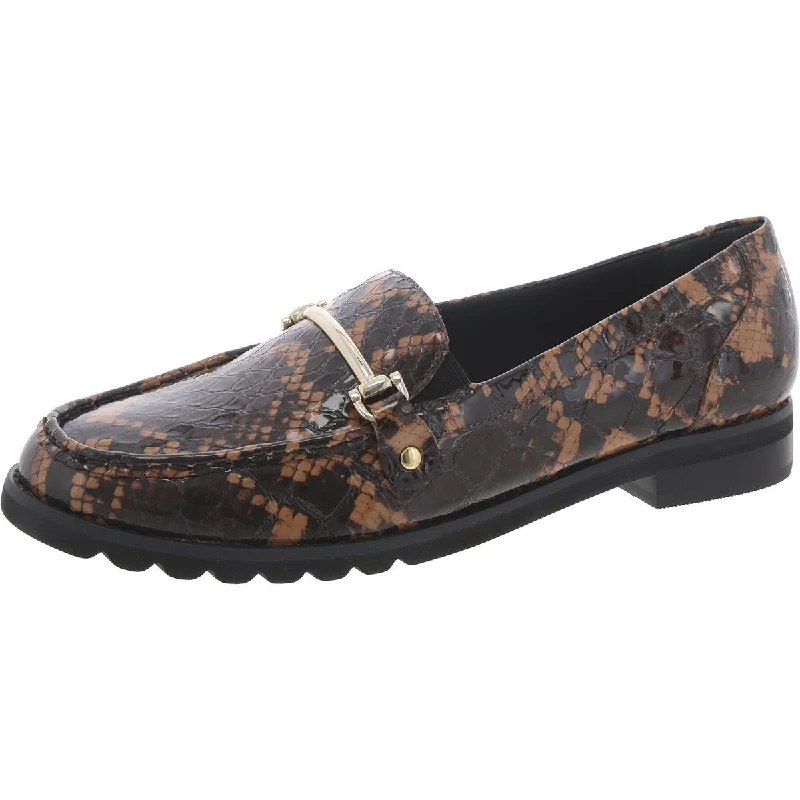 Walking Cradles Womens Patent Leather Embellished Loafers Upcycled Shoe Look  