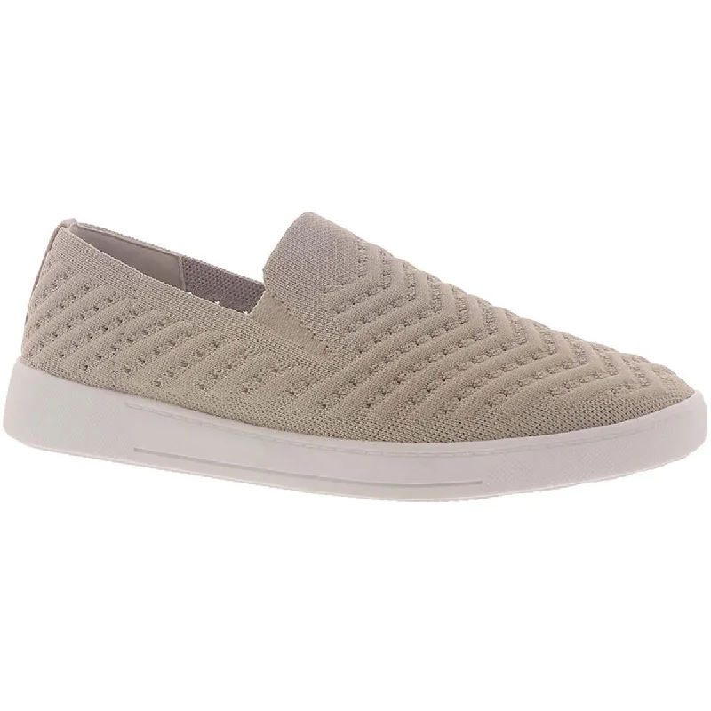 White Mountain Womens Courage Knit Lifestyle Slip-On Sneakers Tailored Oxford Style 