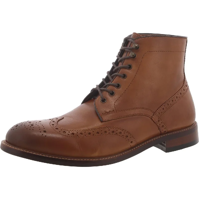 Winthrop Mens Leather Round toe Chelsea Boots Victorian - Era Boot Style  