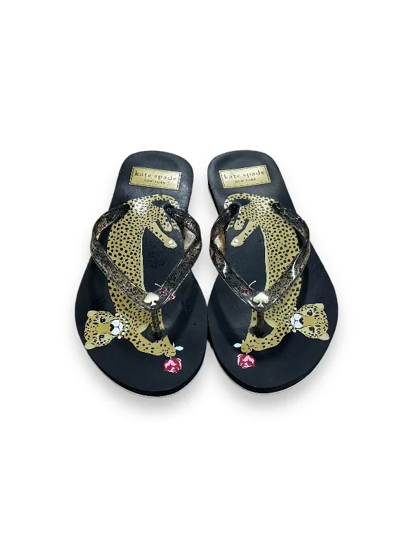 Animal Print Sandals Flip Flops Kate Spade, Size 5 Hip - Hop Sneaker Style  