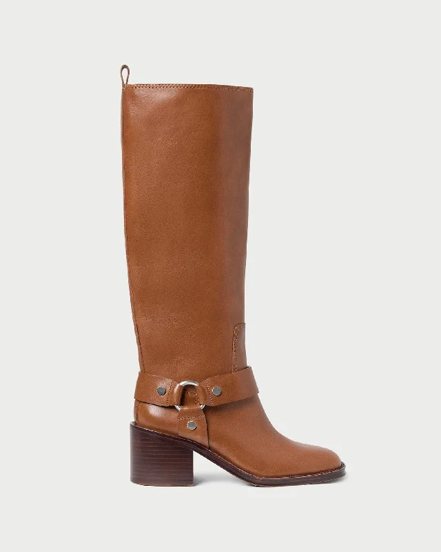 Audrey Safari Tall Engineer Boot Comfortable Derby Style  