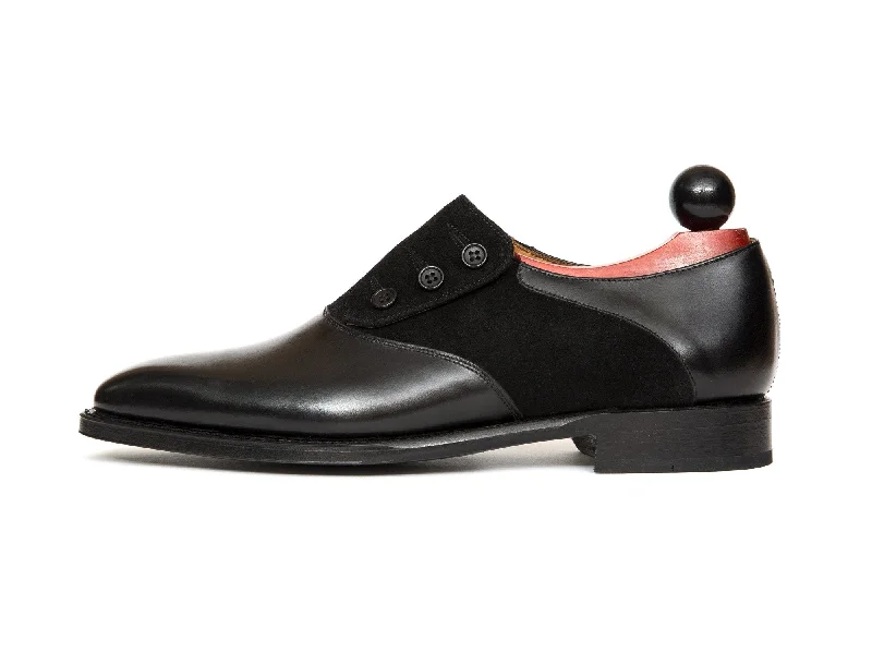 Aurora - MTO - Black Calf / Black Suede - LPB Last - Single Leather Sole Edwardian Shoe Look Aurora - MTO - Black Calf / Black Suede - LPB Last - Single Leather Sole Edwardian Shoe Look