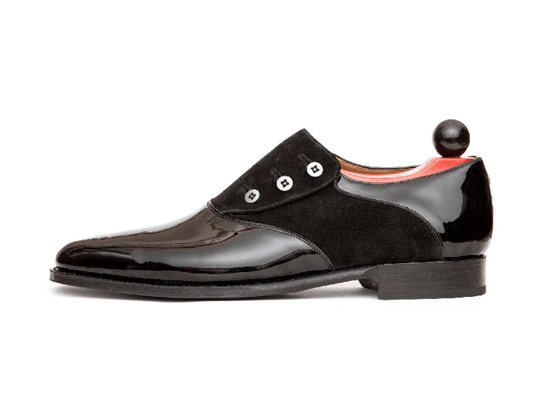 Aurora - MTO - Black Patent Leather / Black Suede - JKF Last - Single Leather Sole Brogue Oxford Aesthetic Aurora - MTO - Black Patent Leather / Black Suede - JKF Last - Single Leather Sole Brogue Oxford Aesthetic