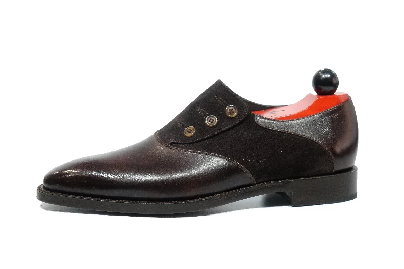 Aurora - MTO - Dark Brown Museum Calf / Dark Brown Suede - MGF Last - Double Leather Sole Skateboarding Sneaker Style Aurora - MTO - Dark Brown Museum Calf / Dark Brown Suede - MGF Last - Double Leather Sole Skateboarding Sneaker Style