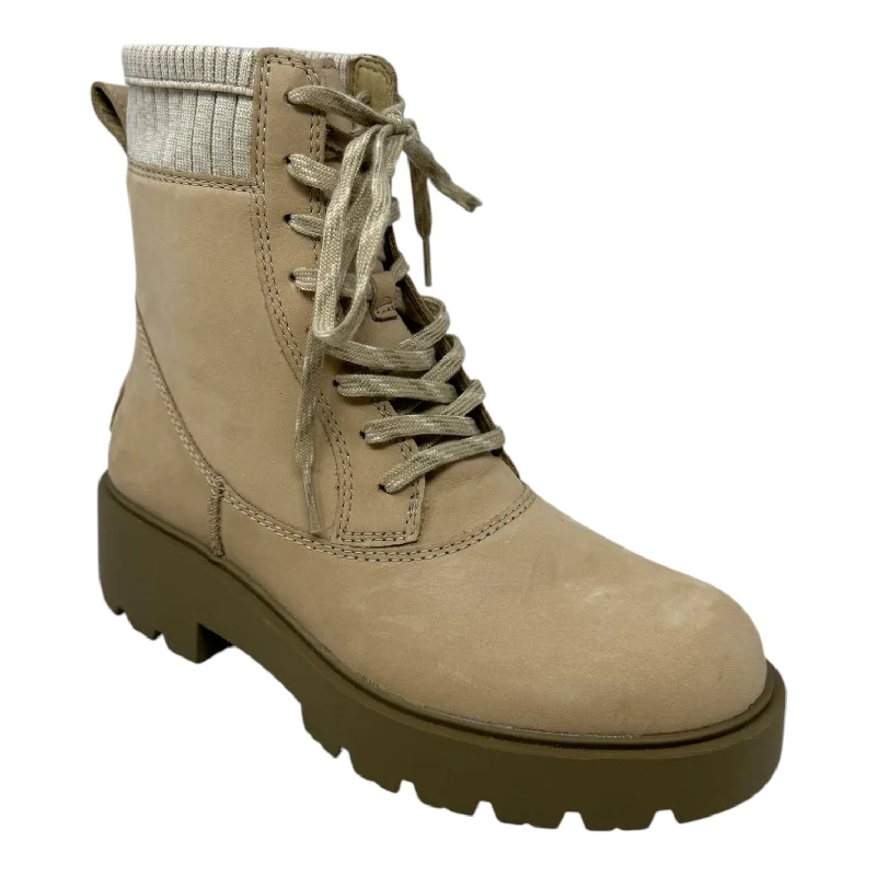 Ballard Lace Up Boots Designer By Ugg In Beige, Size: 6.5 Wingtip Oxford Design 