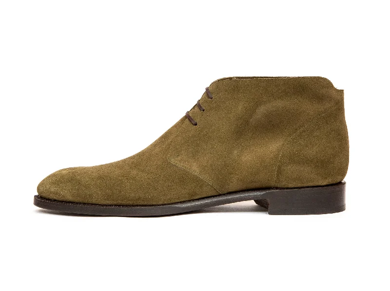 Ballard - MTO - Olive Suede - NGT Last - Single Leather Sole Mod Oxford Design  