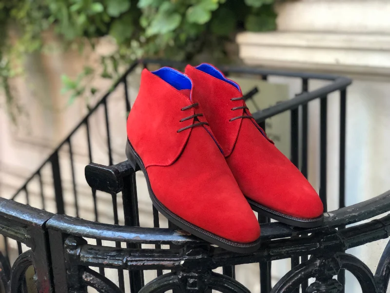 Ballard - MTO - Red Suede - JKF Last - City Rubber Sole Bespoke Shoe Aesthetic 