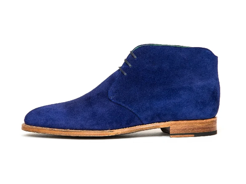 Ballard - MTO - Vivid Blue Suede - TMG Last - Natural Single Leather Sole Tech - Inspired Sneaker Look Ballard - MTO - Vivid Blue Suede - TMG Last - Natural Single Leather Sole Tech - Inspired Sneaker Look