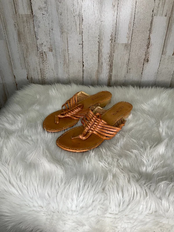 Beige Sandals Heels Block Bed Stu, Size 8 Upcycled Shoe Look  