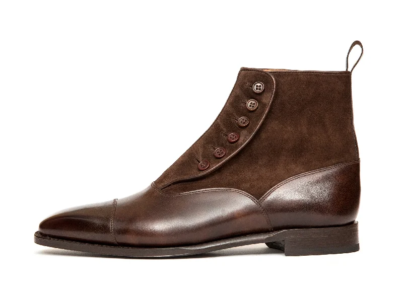Bellevue - MTO - Dark Brown Museum Calf / Dark Brown Suede - MGF Last - Single Leather Sole Smart - Shoe Functionality Style Bellevue - MTO - Dark Brown Museum Calf / Dark Brown Suede - MGF Last - Single Leather Sole Smart - Shoe Functionality Style
