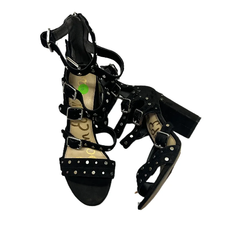 Black Sandals Designer By Sam Edelman, Size: 10 Lightweight Tennis Sneaker Look  