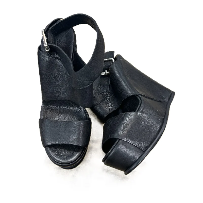 Black Sandals Designer By Vera Wang, Size: 7 Open - Lacing Derby Look  