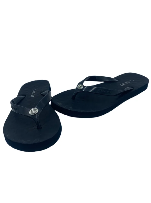 Black Sandals Designer Coach, Size 7/8 Patchwork Shoe Aesthetic  