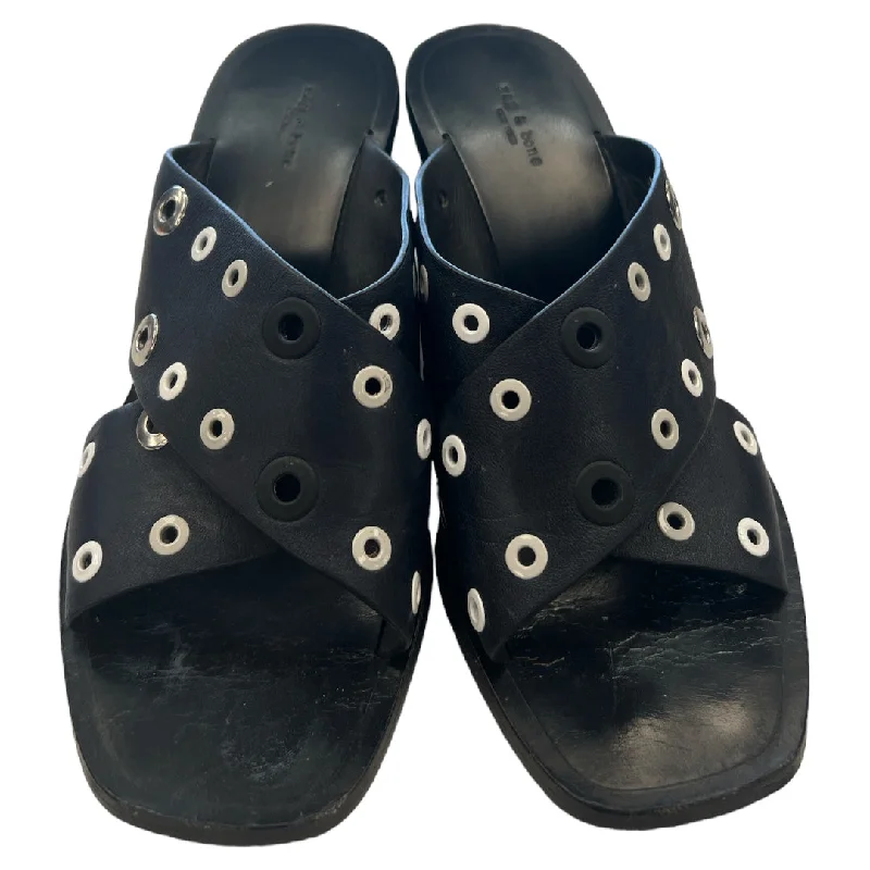 Black Sandals Designer Rag And Bone, Size 7.5 Bespoke Shoe Aesthetic 