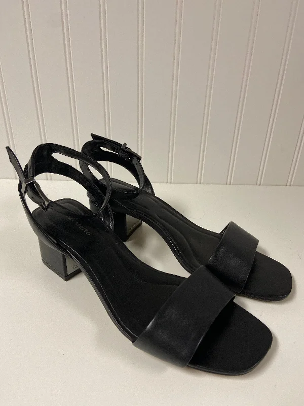 Black Sandals Heels Block Vince Camuto, Size 7.5 Quilted Shoe Design  