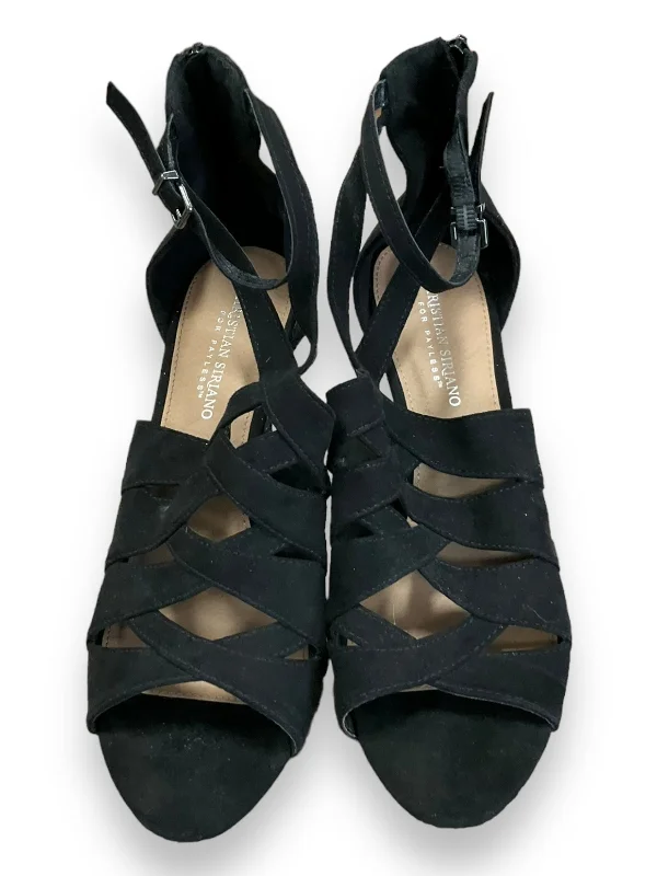 Black Sandals Heels Stiletto Christian Siriano For Payless, Size 11 Hemp - Material Shoe Style  