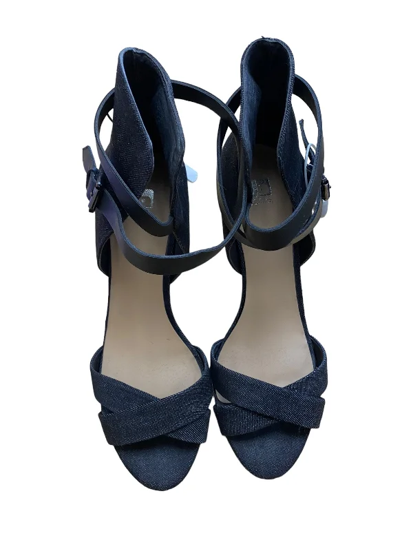 Black Sandals Heels Stiletto Joes Jeans, Size 9.5 Neon - Accent Sneaker Look  