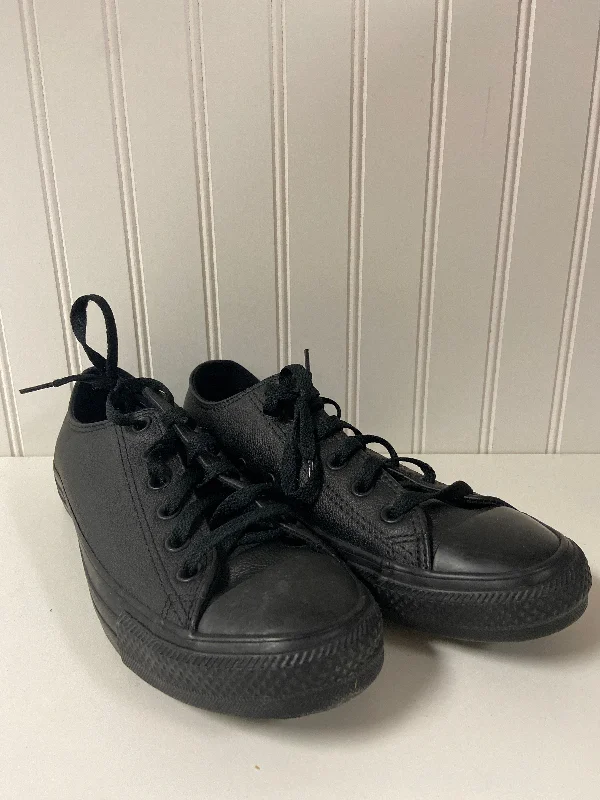 Black Shoes Sneakers Converse, Size 9.5 Open - Lacing Derby Look  