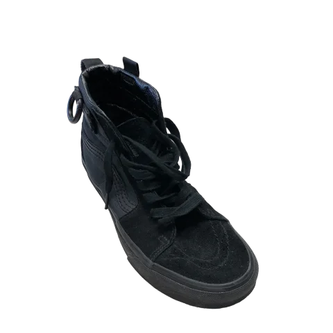 Black Shoes Sneakers Vans, Size 9.5 Combat - Inspired Military Boot Look  