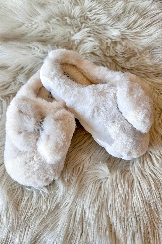 Bling On The Holidays Fur Slippers Edwardian Shoe Look  