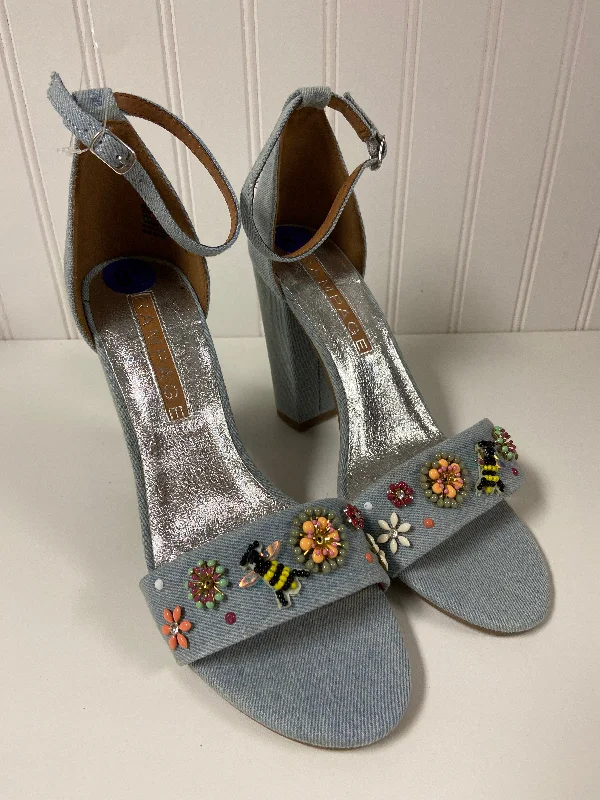 Blue Denim Sandals Heels Block Rampage, Size 8.5 Smart - Shoe Functionality Style  