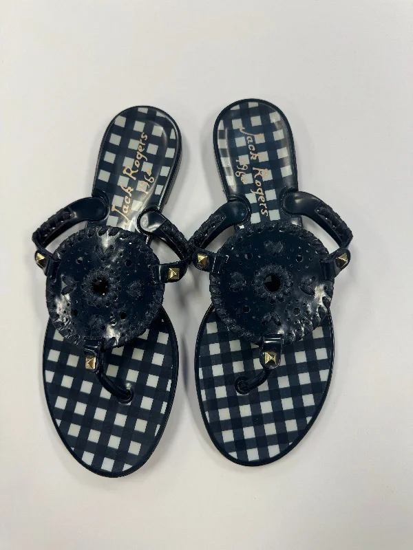 Blue Sandals Flip Flops Jack Rogers, Size 7 Lightweight Tennis Sneaker Look  