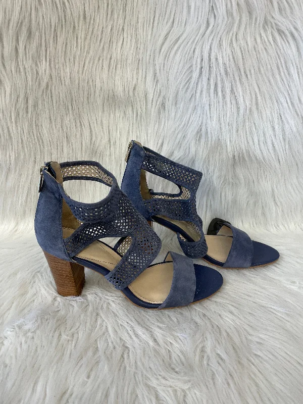 Blue Sandals Heels Block Isola, Size 10 Lightweight Tennis Sneaker Look  