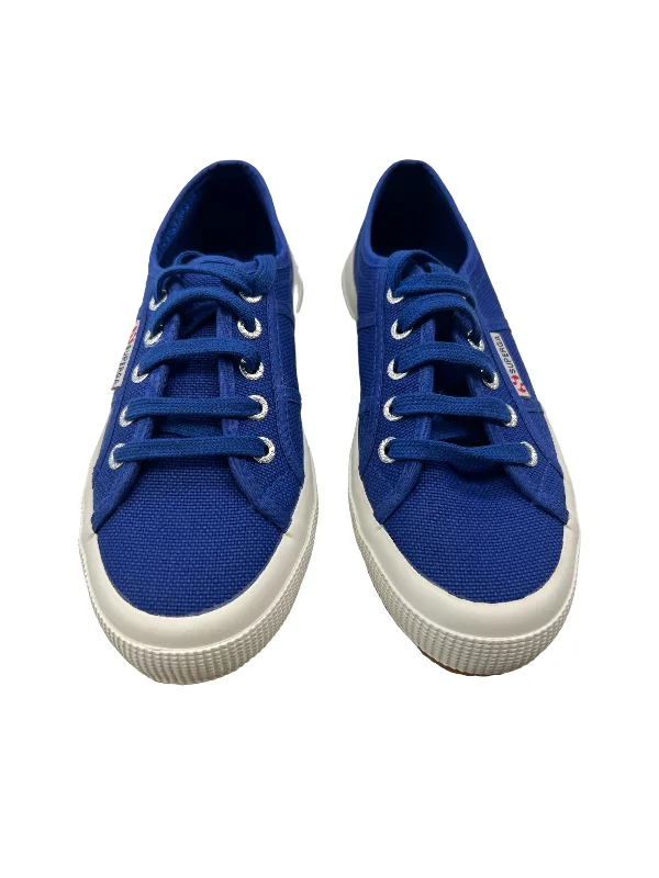Blue Shoes Sneakers Superga, Size 6 Two - Tone Shoe Design  