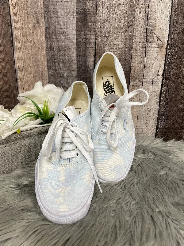 Blue & White Shoes Sneakers Vans, Size 9.5 Ivy League Loafer Look 