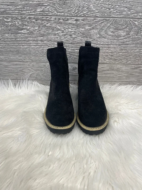 Boots Ankle Flats By Corkys In Black, Size: 9 Distressed Leather Shoe Style  