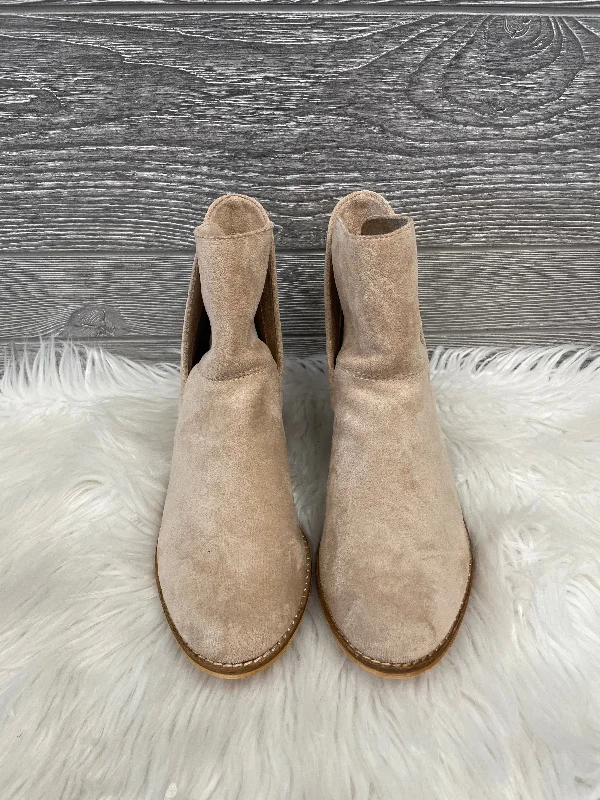 Boots Ankle Flats By Corkys In Tan, Size: 9 Monochromatic Shoe Look  
