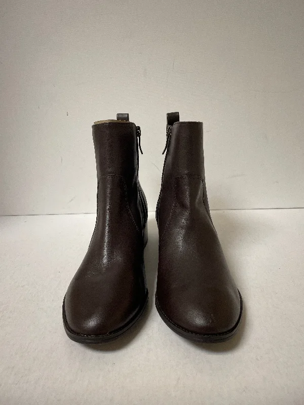 Boots Ankle Flats By Easy Spirit In Brown, Size: 8 Tassel Driving Shoe Look 