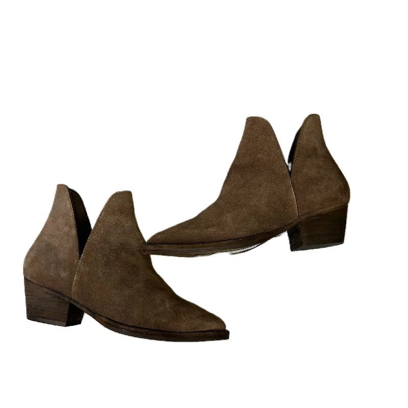 Boots Ankle Flats By Free People In Brown, Size: 6 Ivy League - Inspired Derby Look 