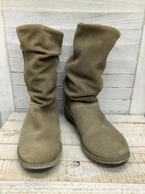 Boots Ankle Flats By Lands End In Tan, Size: 7 Mod Oxford Design  