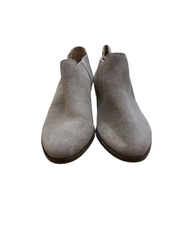 Boots Ankle Flats By Lucky Brand In Taupe, Size: 9.5 Dressy Chelsea Boot Style 