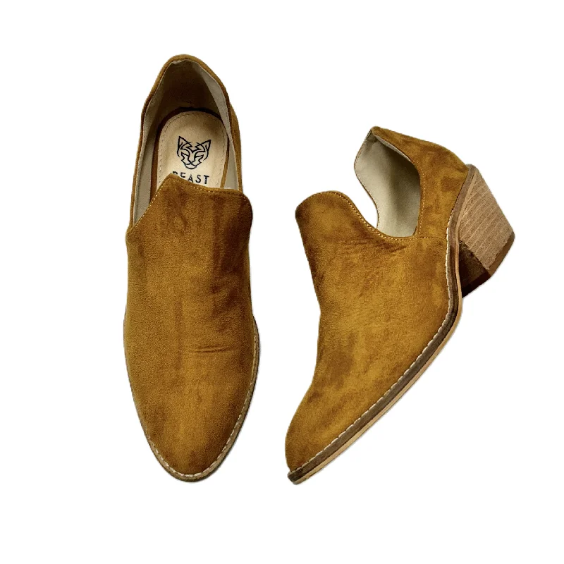 Boots Ankle Heels By Beast Fashion In Tan, Size: 6.5 Hip - Hop Sneaker Style  