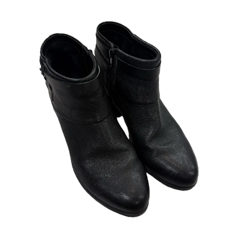 Boots Ankle Heels By Clarks In Black, Size: 7.5 Business Monk Strap Style  