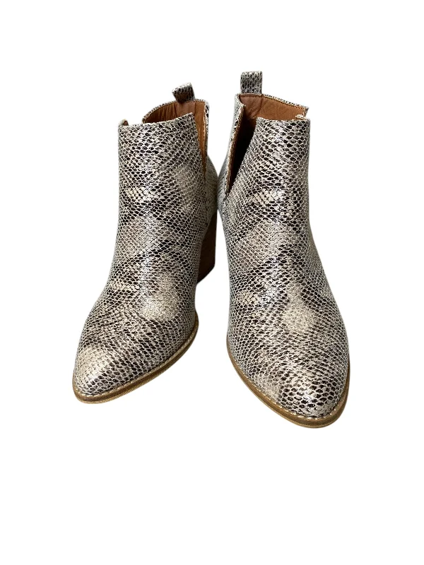 Boots Ankle Heels By Cmc In Snakeskin Print, Size: 6.5 Retro Basketball Sneaker Design  