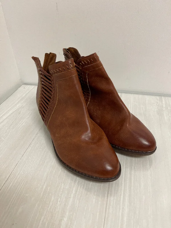 Boots Ankle Heels By Corkys In Brown, Size: 8 Tech - Inspired Sneaker Look  