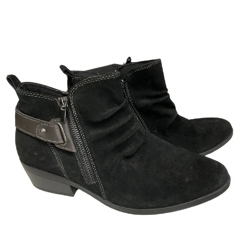Boots Ankle Heels By Earth Origins In Black, Size: 9.5 Lightweight Tennis Sneaker Look  