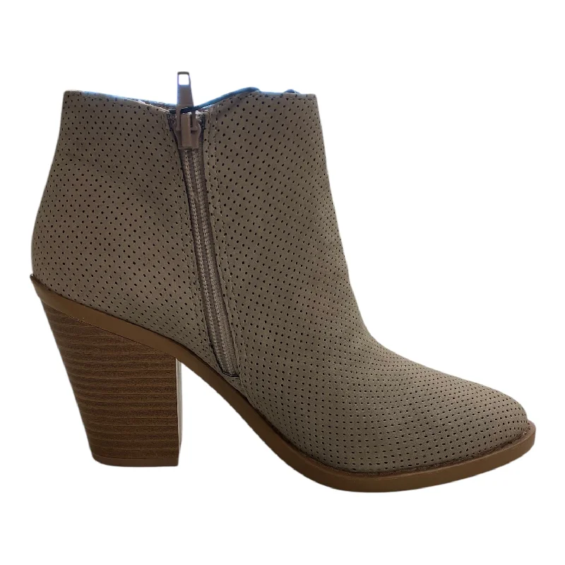Boots Ankle Heels By Esprit In Brown, Size: 7.5 Memory - Foam Slipper Look  