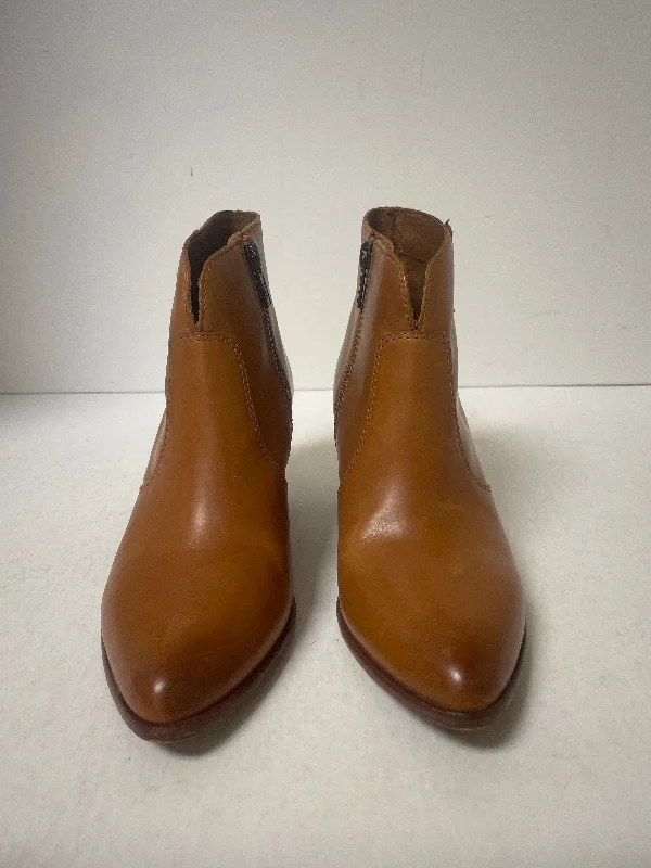Boots Ankle Heels By Frye In Brown, Size: 6 Brogue Oxford Aesthetic 